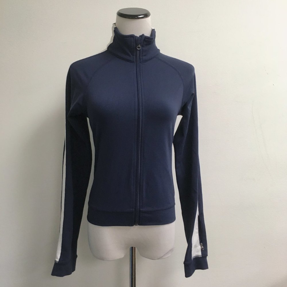 Lululemon navy blue yoga warm up zip jacket 4 6